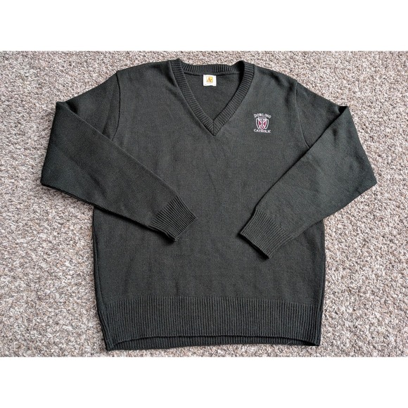 A+ Ellen Sweaters - Vintage Dowling Catholic High School Girls Sweater Size Large Black Knit